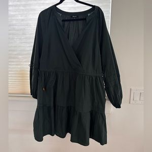 Madewell Tiered Green Dress with Side Ties XL